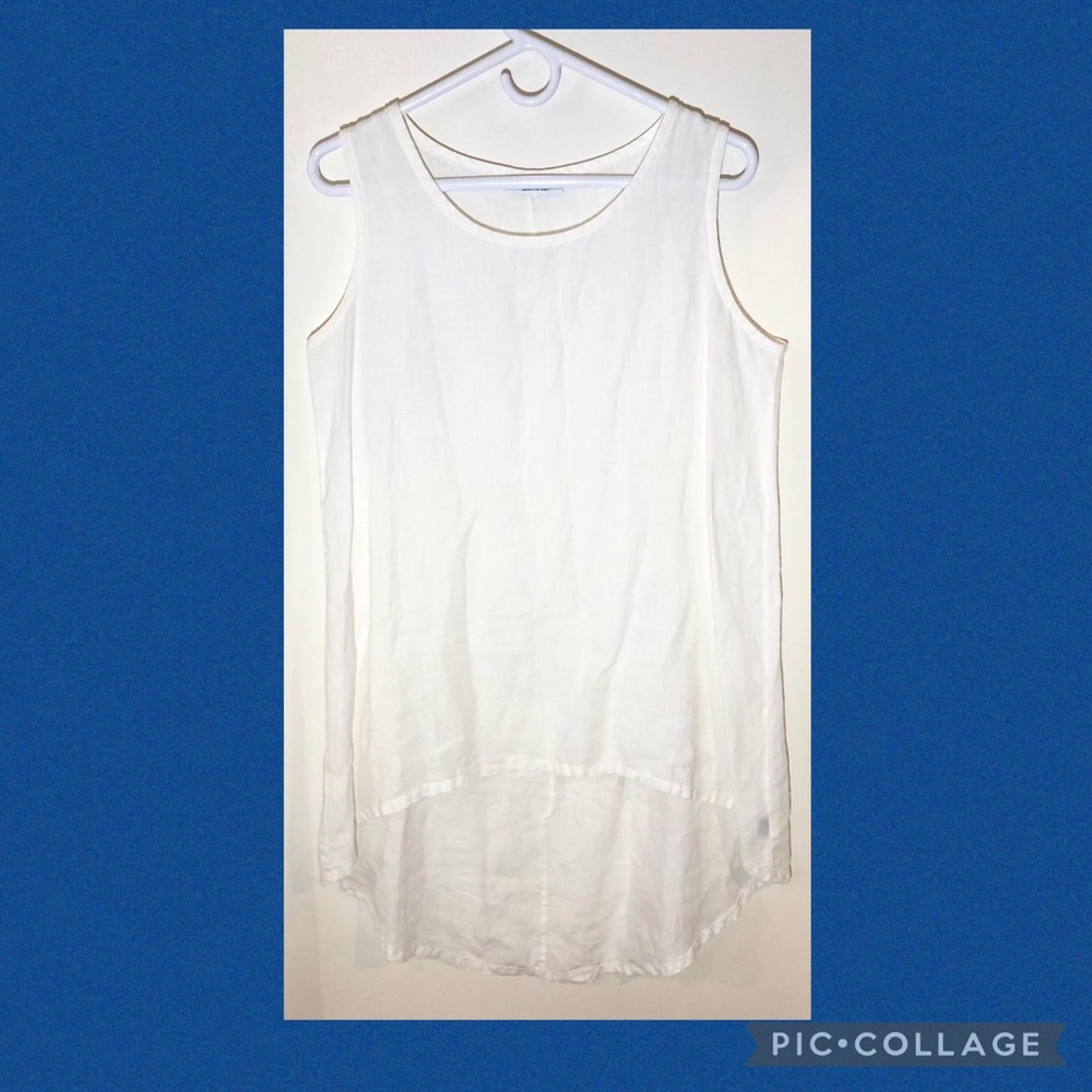 Bryn Walker Sleeveless Linen Tunic Tank Top